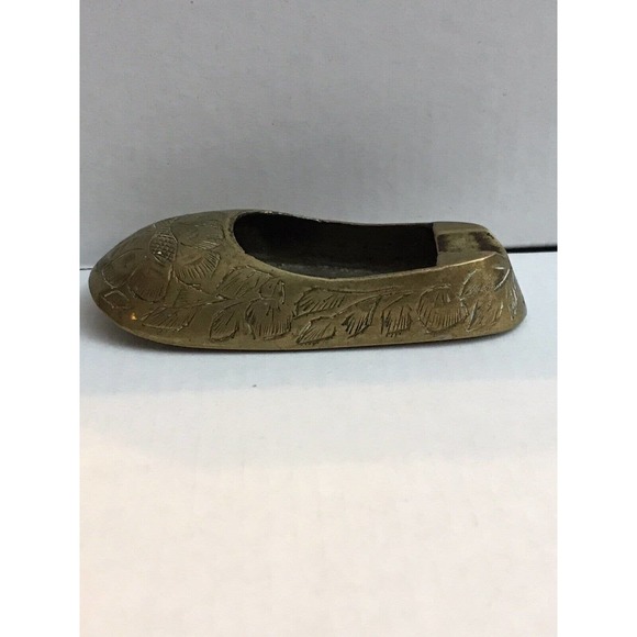 Vintage Brass Shoe Slipper Ashtray Made In India 3” - Picture 2 of 6